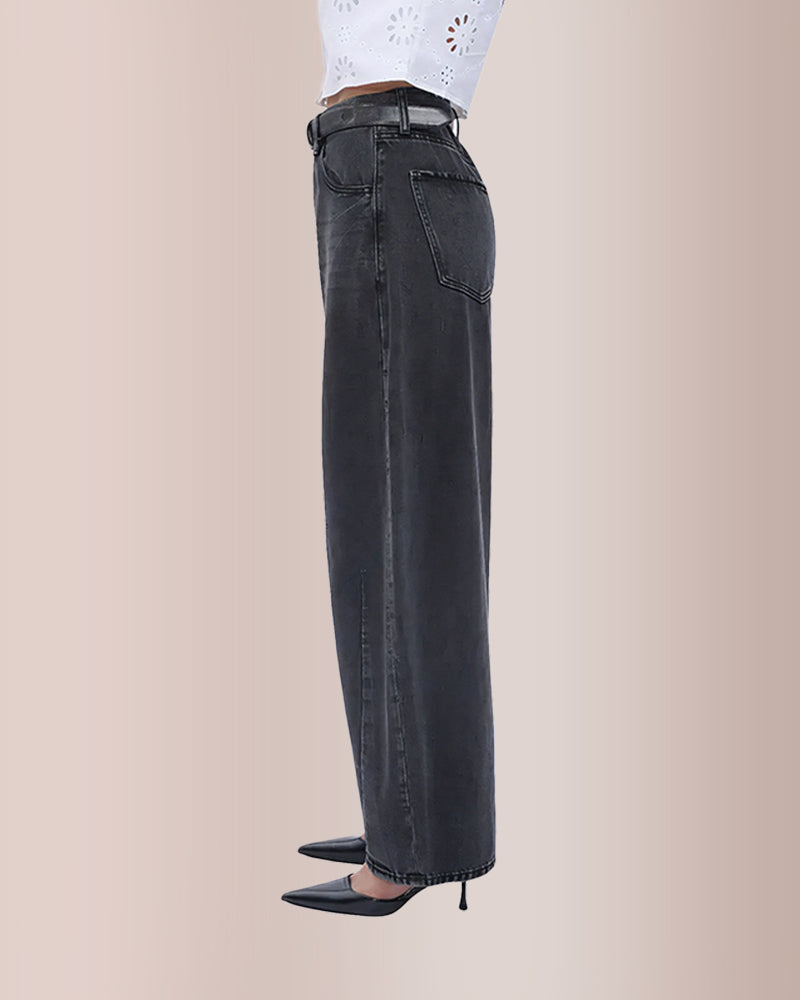 Willluxe® High Waist Baggy Barrel Leg Jeans