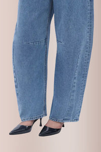 Willluxe® High Waist Baggy Barrel Leg Jeans