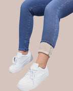 Willluxe® High Waist Fleece-Lined Denim Jeans