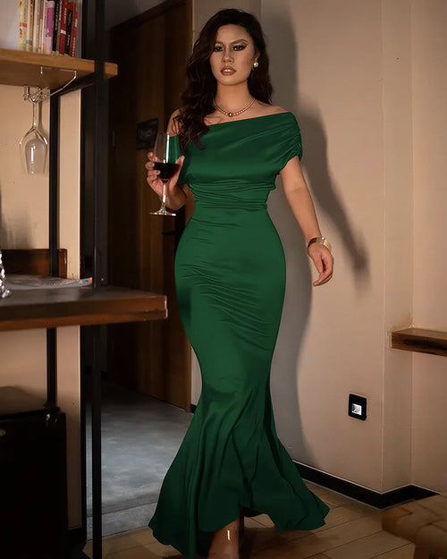 Sleeveless Off Shoulder Bodycon Long Dress