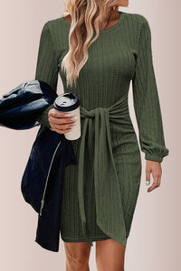 Elegant Knit Long Lantern Sleeve Fall Bodycon