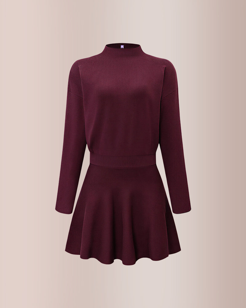 Willluxe® Women's Casual Mock Neck Sweater Dress