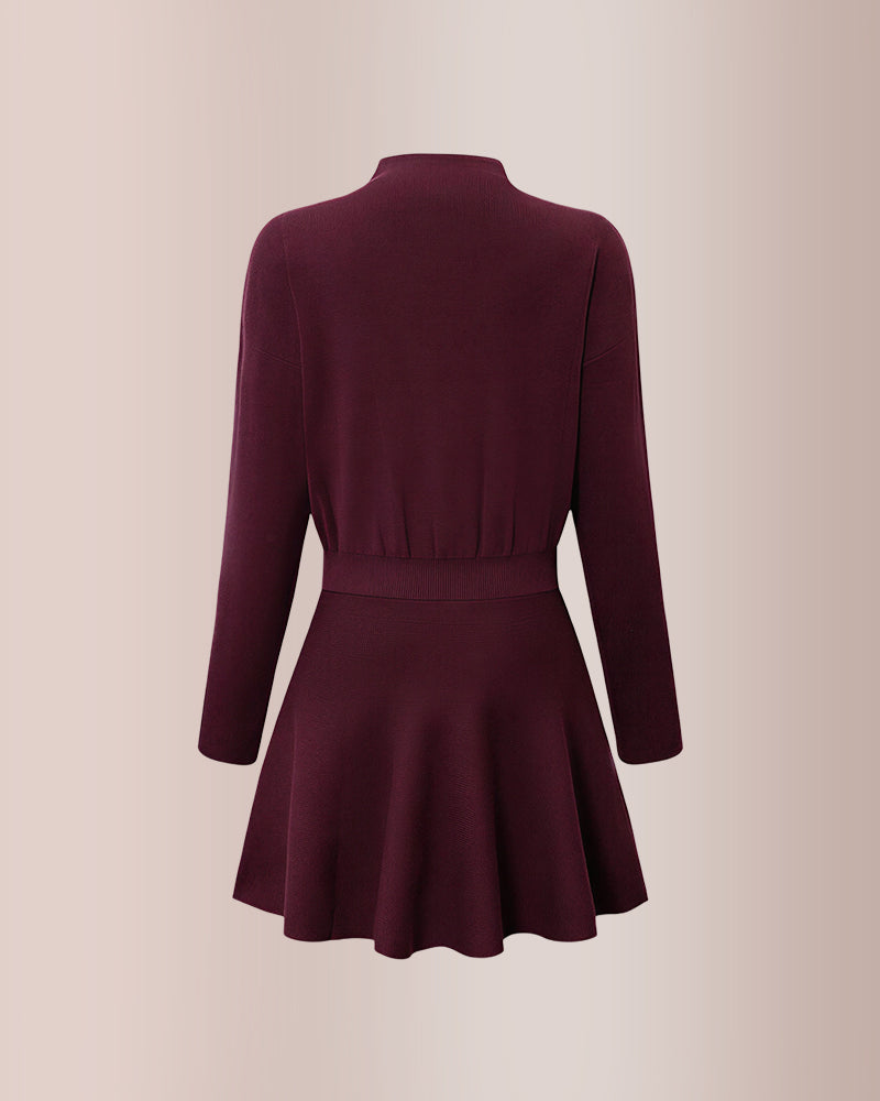 Willluxe® Women's Casual Mock Neck Sweater Dress