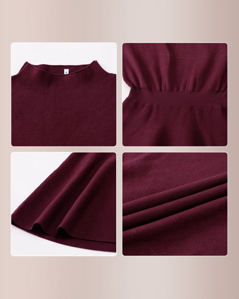 Willluxe® Women's Casual Mock Neck Sweater Dress