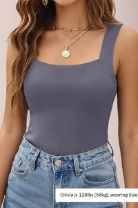 Willluxe® Women’s U-Neck Shapewear Tank with Built-In Bra