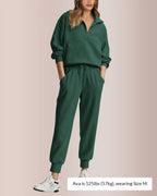 Willluxe® Women’s Half-Zip Sweatshirt & Jogger Set
