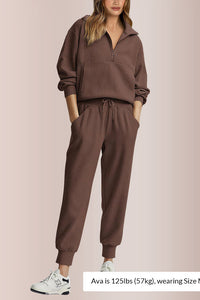 Willluxe® Women’s Half-Zip Sweatshirt & Jogger Set
