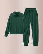 Willluxe® Women’s Half-Zip Sweatshirt & Jogger Set