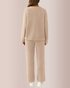 Willluxe® Women’s V-Neck Top & Wide-Leg Lounge Set