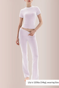 Willluxe® Women’s Short Sleeve Top & Flare Pant Set