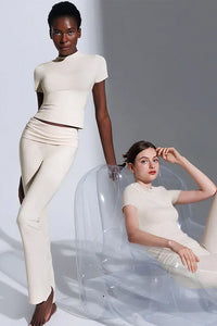 Willluxe® Women’s Short Sleeve Top & Flare Pant Set