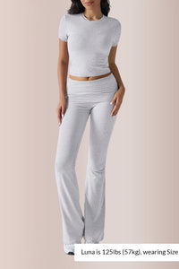 Willluxe® Women’s Crop Top & Flare Pant Lounge Set