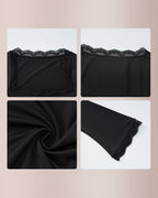 Willluxe®Y2K Lace Trim Square Neck Fitted Top