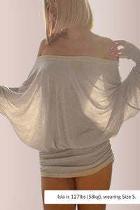 Willluxe® Women’s Off-Shoulder Dolman Sleeve Mini Dress