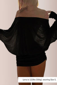 Willluxe® Women’s Off-Shoulder Dolman Sleeve Mini Dress