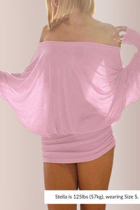 Willluxe® Women’s Off-Shoulder Dolman Sleeve Mini Dress