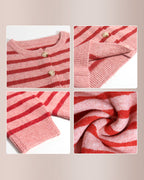 Willluxe® Vintage Striped Knit Cardigan