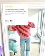 Willluxe® Vintage Striped Knit Cardigan
