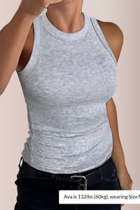 Willluxe® Revival Ribbed Knit Essential Tank