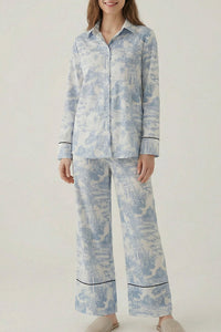 Willluxe® Artistic Graffiti Oversized Shirt & Wide-Leg Pant Set