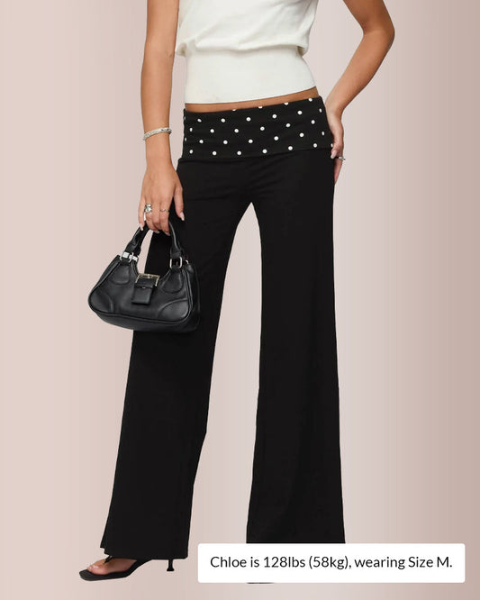 WILLLUXE® Polka Dot Foldover Pants
