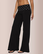 Willluxe® Polka Dot Foldover Pants