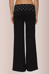 Willluxe® Polka Dot Foldover Pants