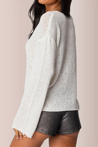 Willluxe® Drop Shoulder Light Knit Sweater