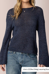 Willluxe® Drop Shoulder Light Knit Sweater