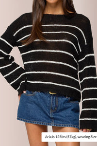 Willluxe® Drop Shoulder Light Knit Sweater