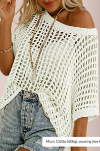 Willluxe® Summer Crochet Knit Pullover Top