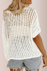 Willluxe® Summer Crochet Knit Pullover Top