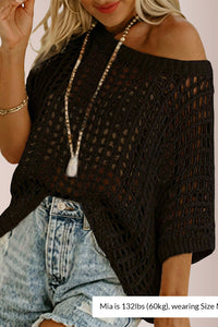 Willluxe® Summer Crochet Knit Pullover Top