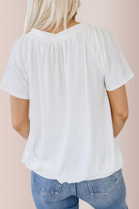 Willluxe® Women’s V-Neck Shirred Summer Top