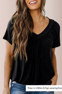 Willluxe® Women’s V-Neck Shirred Summer Top