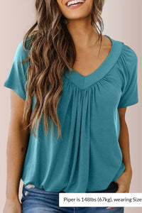 Willluxe® Women’s V-Neck Shirred Summer Top