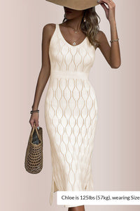 Willluxe® V-neck Sleeveless Split-Hem Maxi Dress