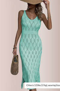 Willluxe® V-neck Sleeveless Split-Hem Maxi Dress