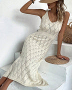 Willluxe® V-neck Sleeveless Split-Hem Maxi Dress