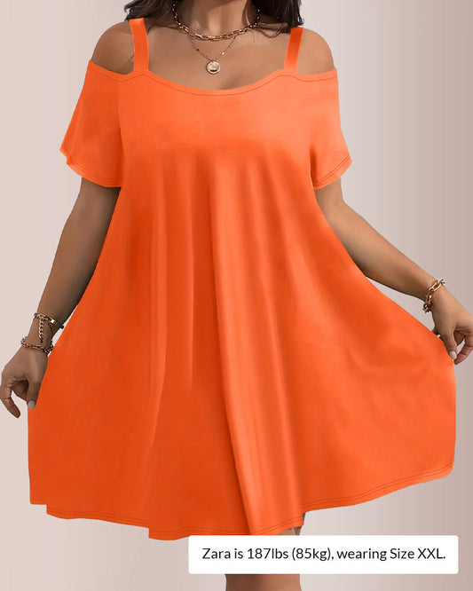WILLLUXE® Plus Size Summer Elegant And Comfortable Solid-Color Dress