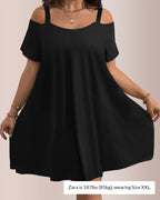 Willluxe® Plus Size Summer Elegant And Comfortable Solid-Color Dress