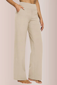 Willluxe® High-Waisted Knitted Straight Wide-Leg Pants