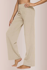 Willluxe® High-Waisted Knitted Straight Wide-Leg Pants