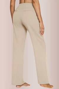Willluxe® High-Waisted Knitted Straight Wide-Leg Pants
