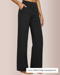 Willluxe® High-Waisted Knitted Straight Wide-Leg Pants