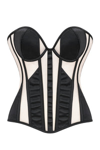 Willluxe® Sheer Mesh Boned Corset Bustier Top