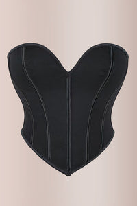 Willluxe® Sweetheart Neckline Mesh Corset Top