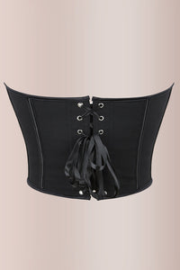 Willluxe® Sweetheart Neckline Mesh Corset Top