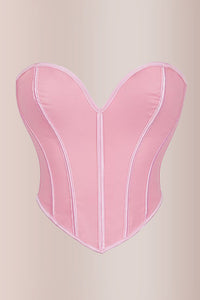 Willluxe® Sweetheart Neckline Mesh Corset Top