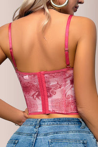 Willluxe® Romantic Floral Lace Underwire Corset Bustier Top